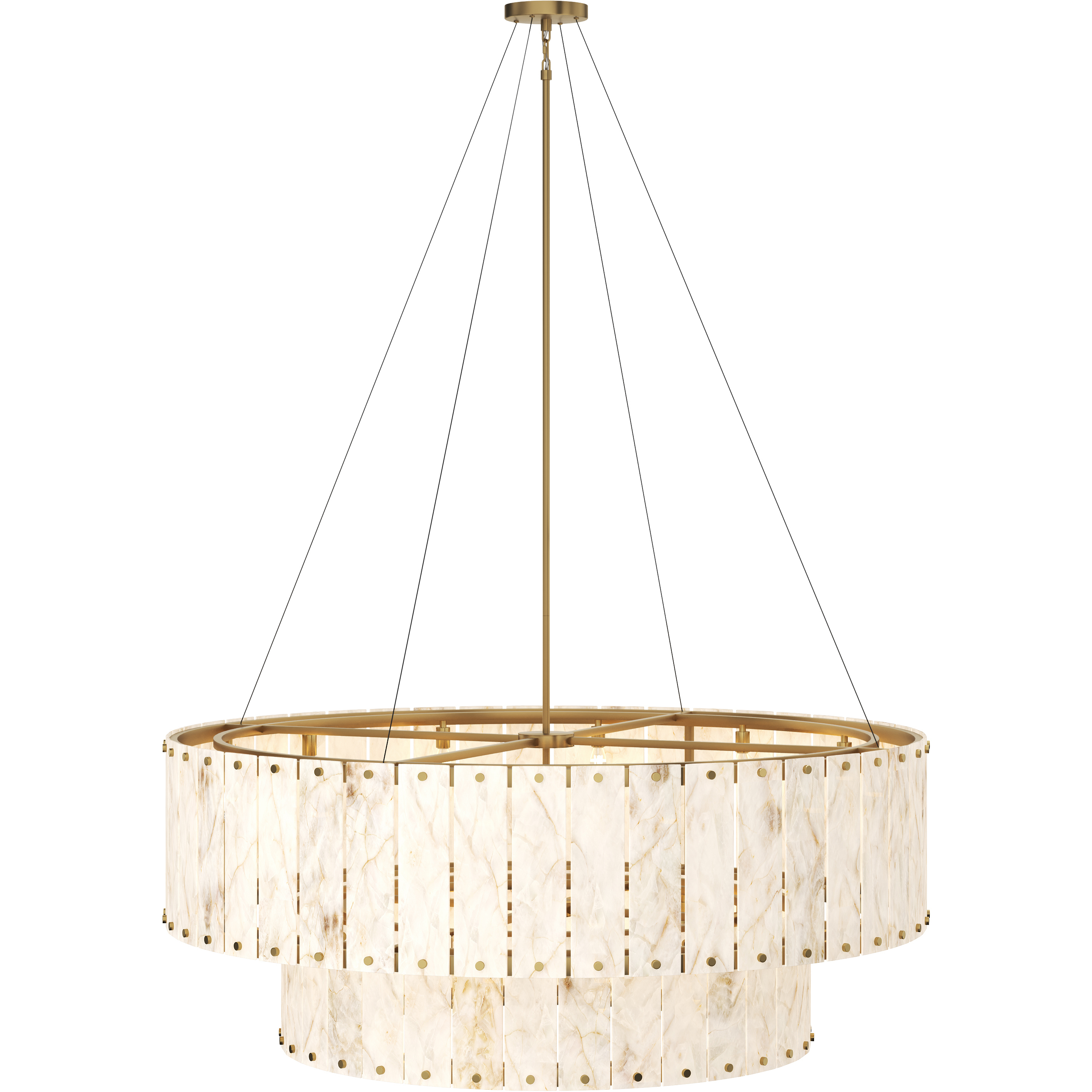 Apsara LED Cream / Antique Brass Chandelier Ceiling Light
